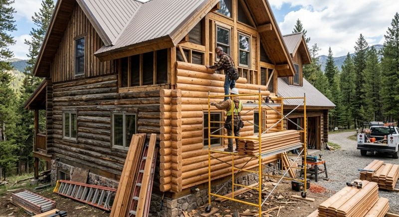 Log Home Siding Installation in Boston, MA